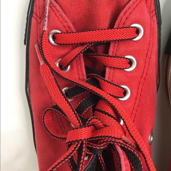 Converse Red Unisex High Top Shoes Men’s  Size 9 - Picture 5 of 9